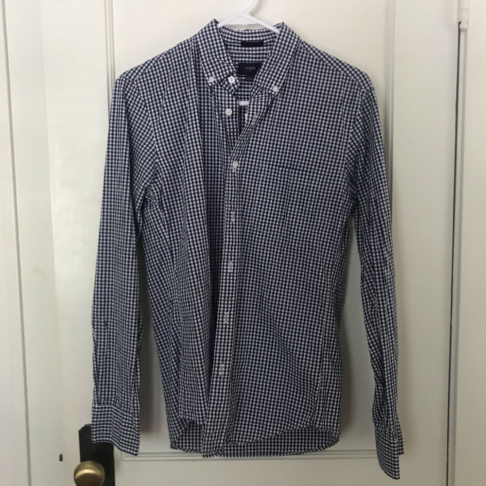 J Crew | Women’s Button-Down in Navy Gingham